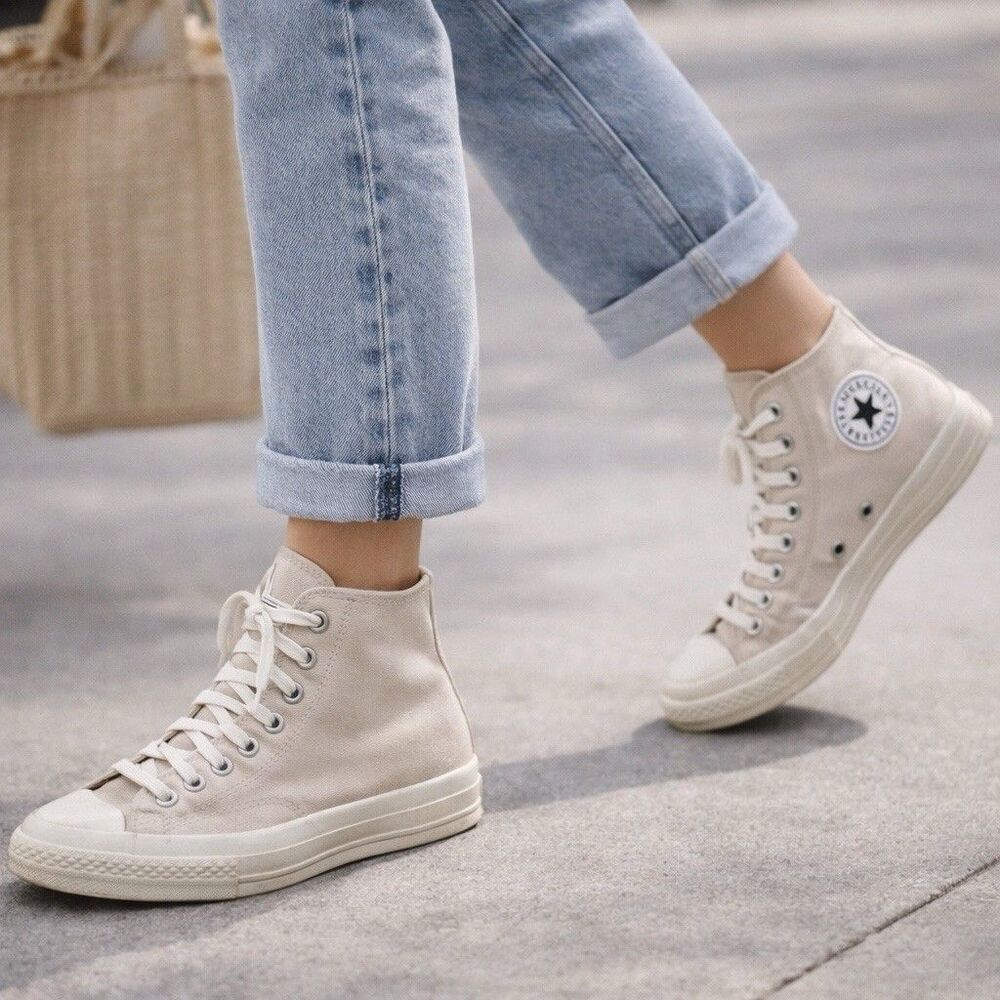 Converse Chuck‎ Taylor All Star Hi Beige High Top Streetwear Sneakers